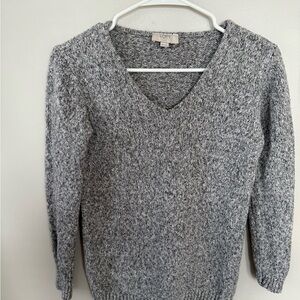 LOFT Women's Charcoal V-Neck Sweater